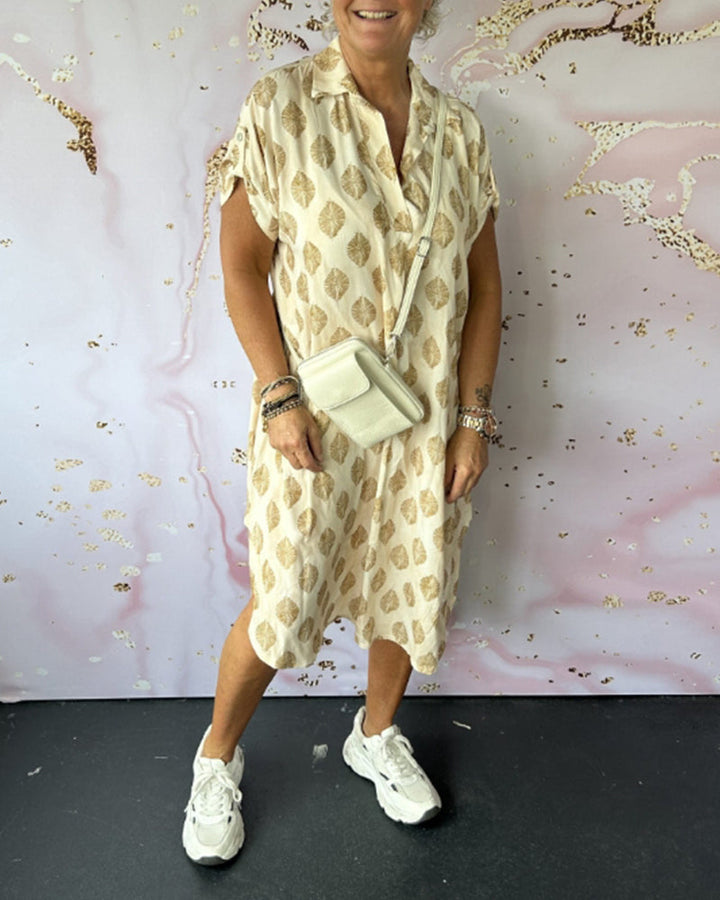 Ciano™ | Robe d'Été Ample avec Col Revers et Manches Courtes