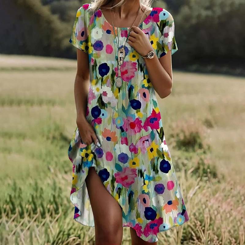 Miva™ | Élégante Robe Fleurie à Imprimé Floral