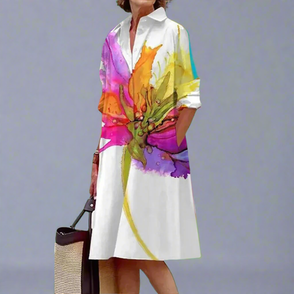 Calliope - Robe Chemise d'Été Légère et Vibrante