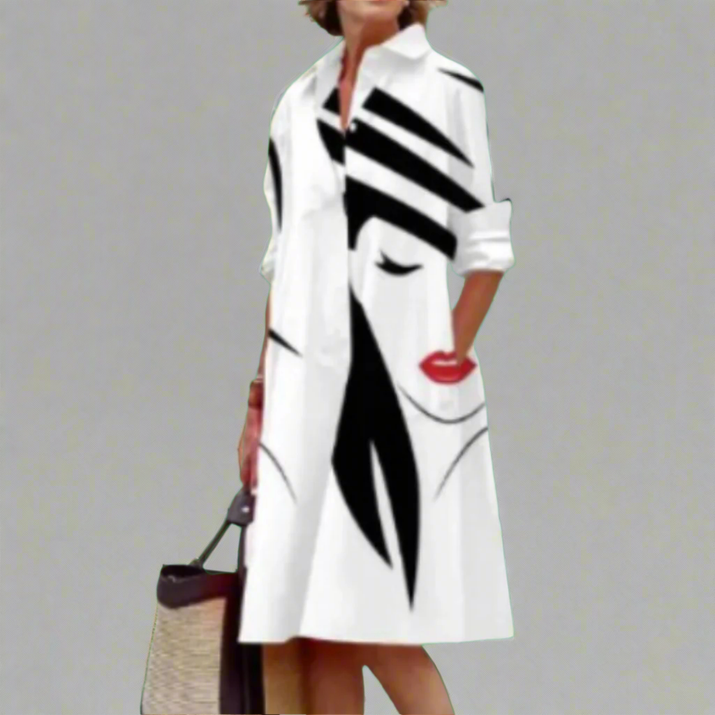 Noa - Robe Chemise à Motif Élégant