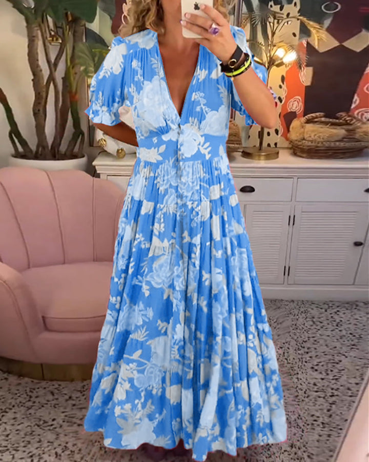 Talia™ | Robe Maxi Fleurie Bohème Élégante