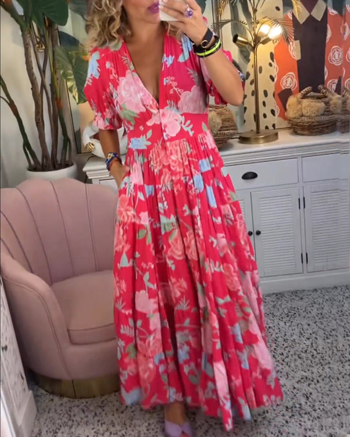 Talia™ | Robe Maxi Fleurie Bohème Élégante