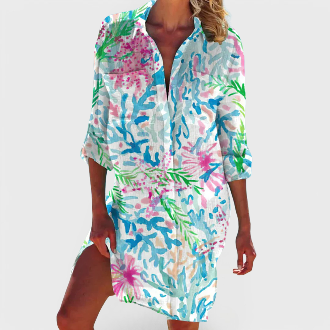 PAMELA | ROBE CHEMISE D'ÉTÉ LÉGÈRE