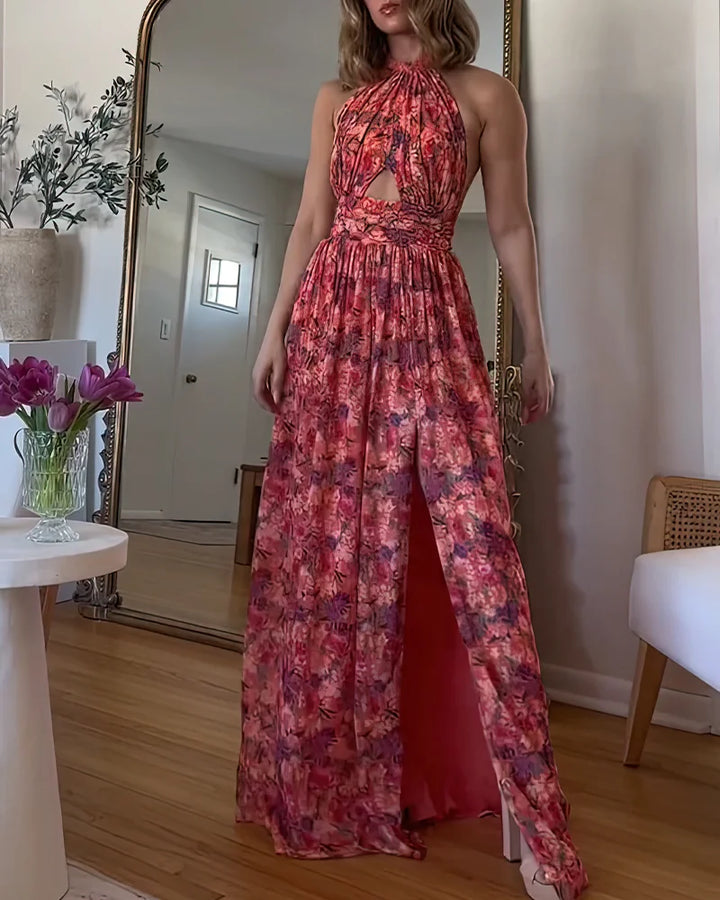 Bithe™ | Robe maxi dos nu avec imprimé floral