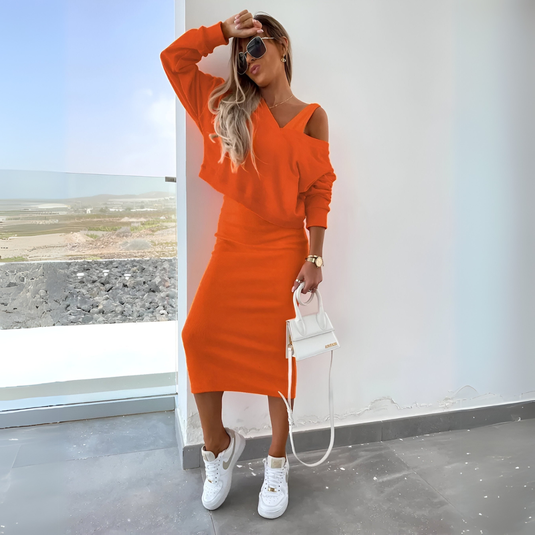 Eliza™ | Ensemble Haut et Robe Élégant