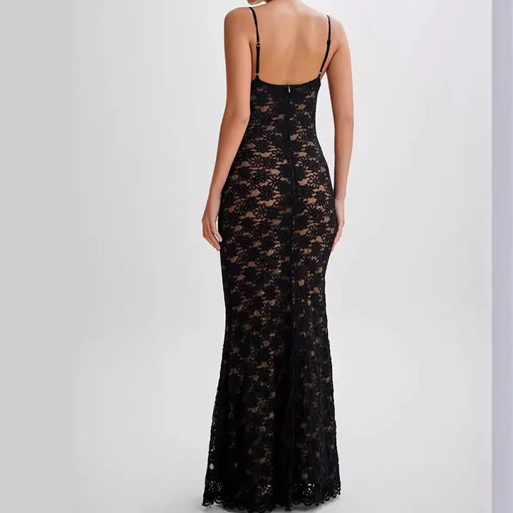 Noa™ | Robe Élegante en Dentelle Noire