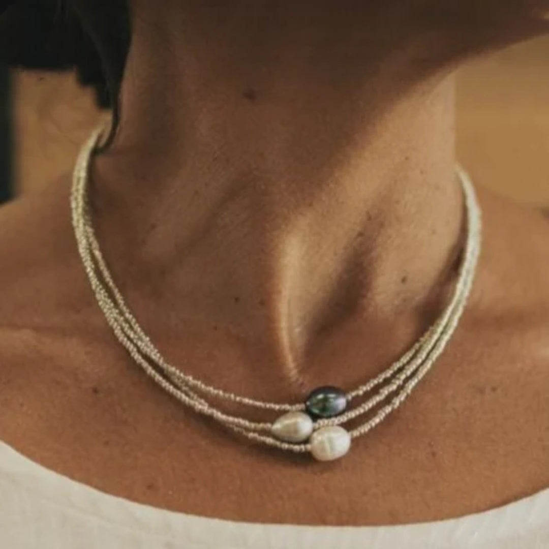 Collier en perles naturelles vintage