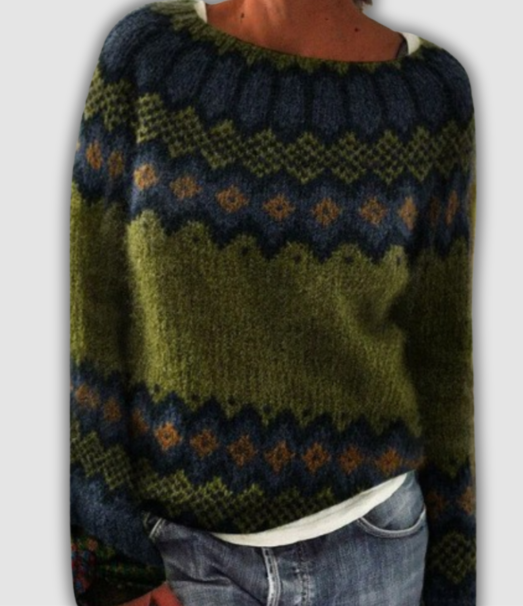 Malea - Pull rétro confortable