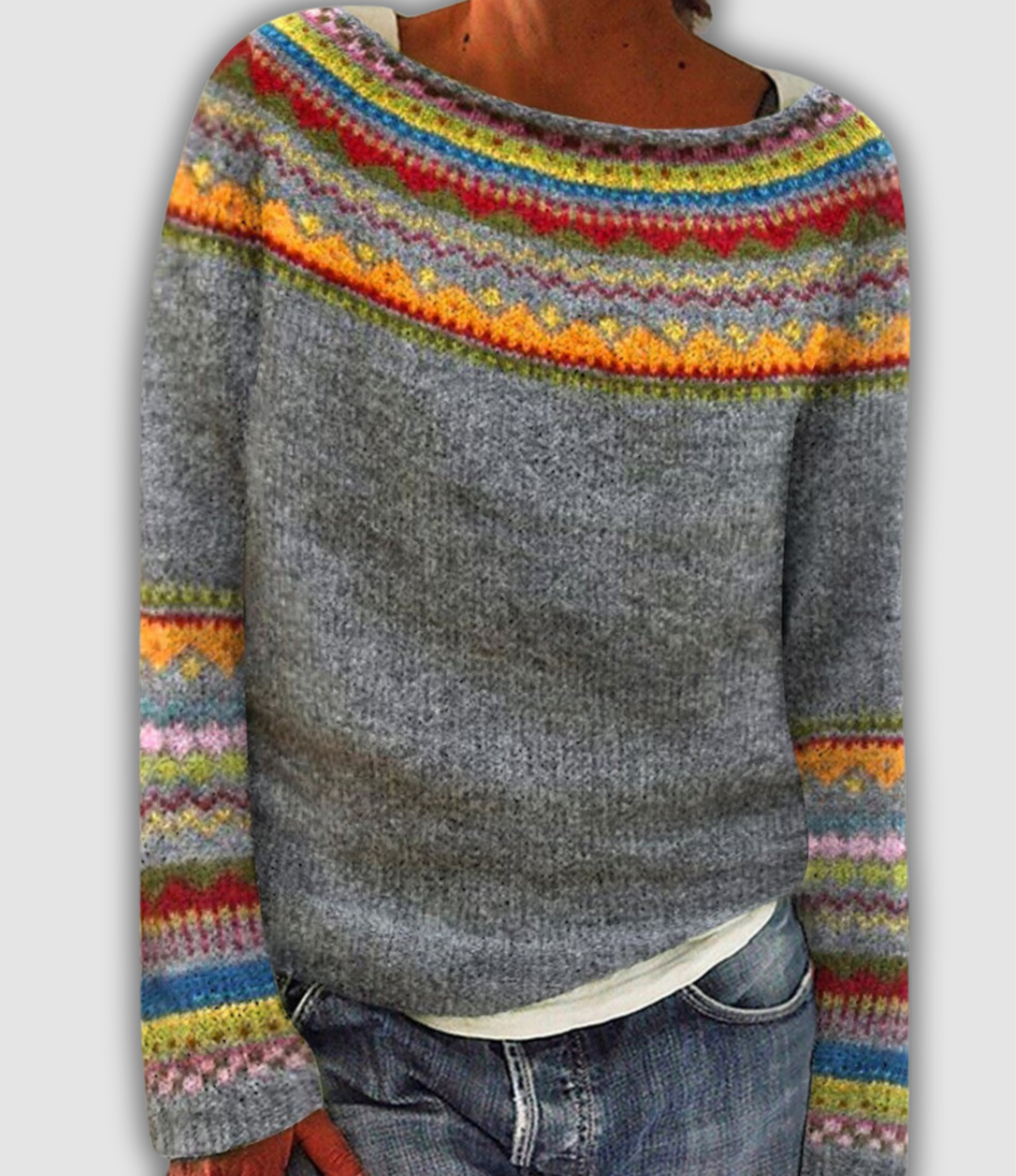 Leevke - Pull Rétro Confortable