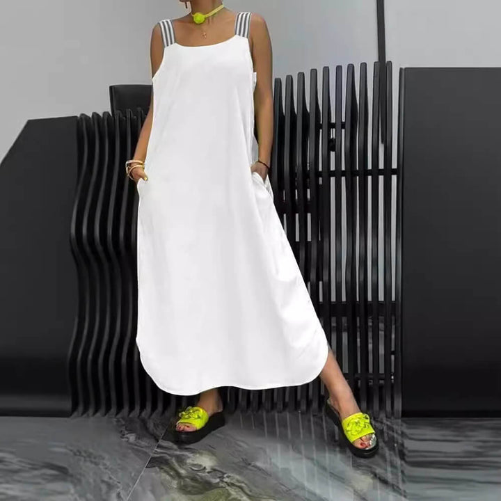 Reva™ | Élégante Robe à Bretelles Rayée d'Été