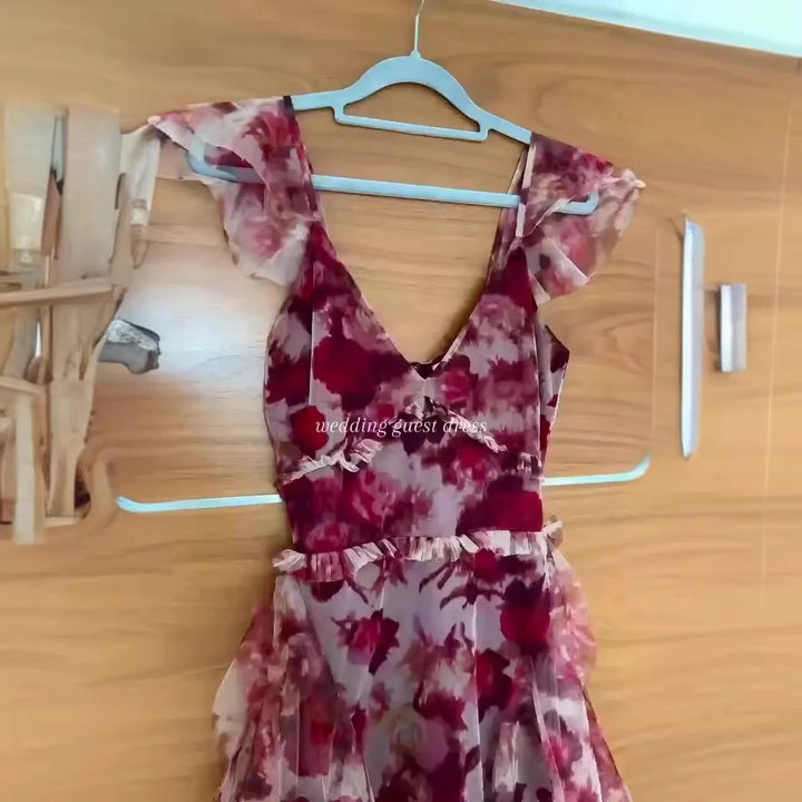 Leonel™ | Robe Élegante à Volants Floraux