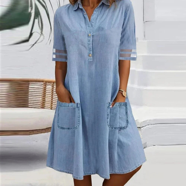 Jade™ | Robe Mini Tendance avec Poches Pratiques