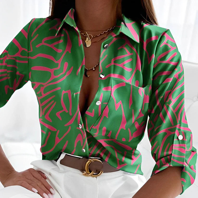 Ulyen™ | Élégante Blouse Verte pour Chaque Occasion