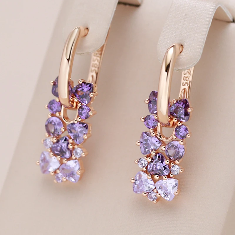 Boucles d'oreilles Lila Élégantes