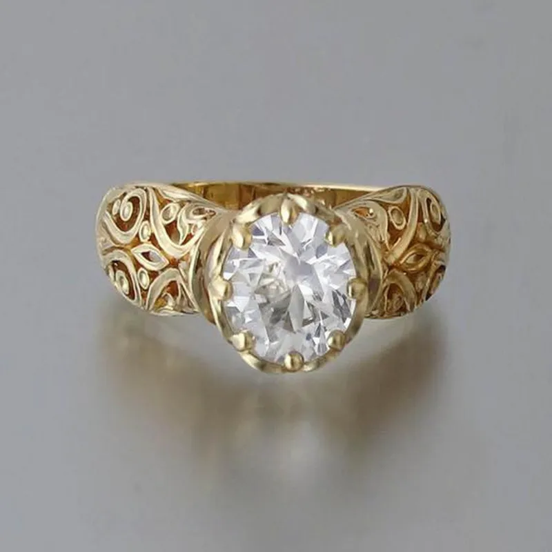 Bague en or-zirconium