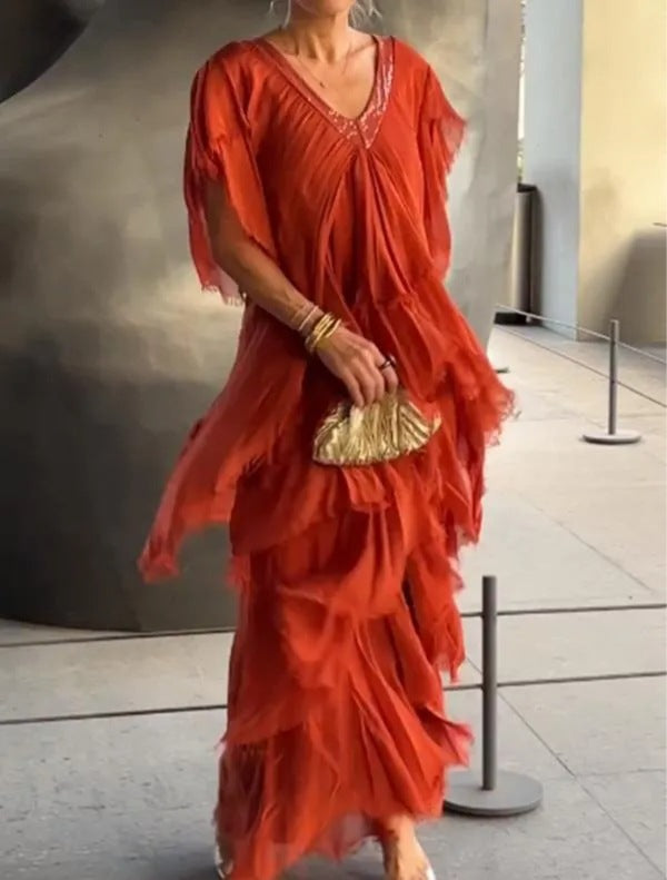 Fayla™ | Robe Longue Élégante avec Motif Floral