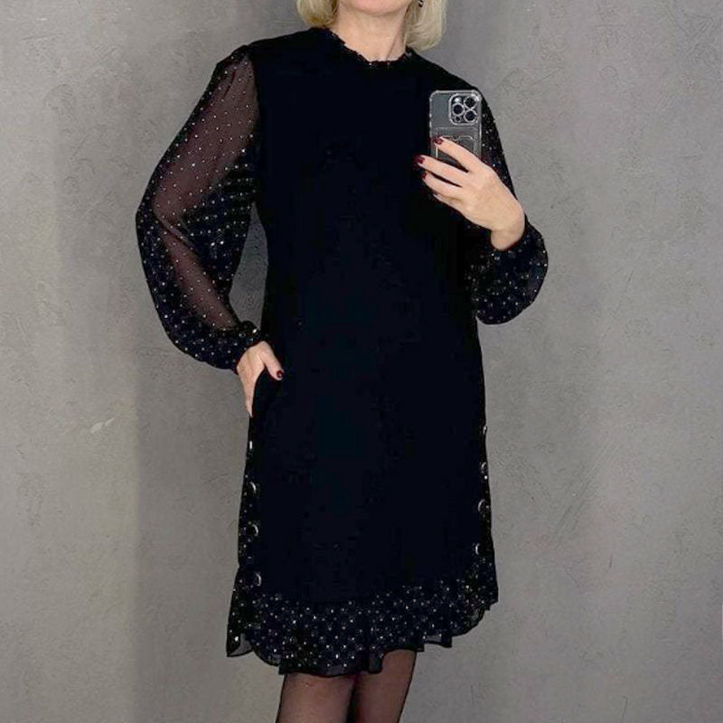 Astrarel™ | Robe élégante à col rond en zirconium