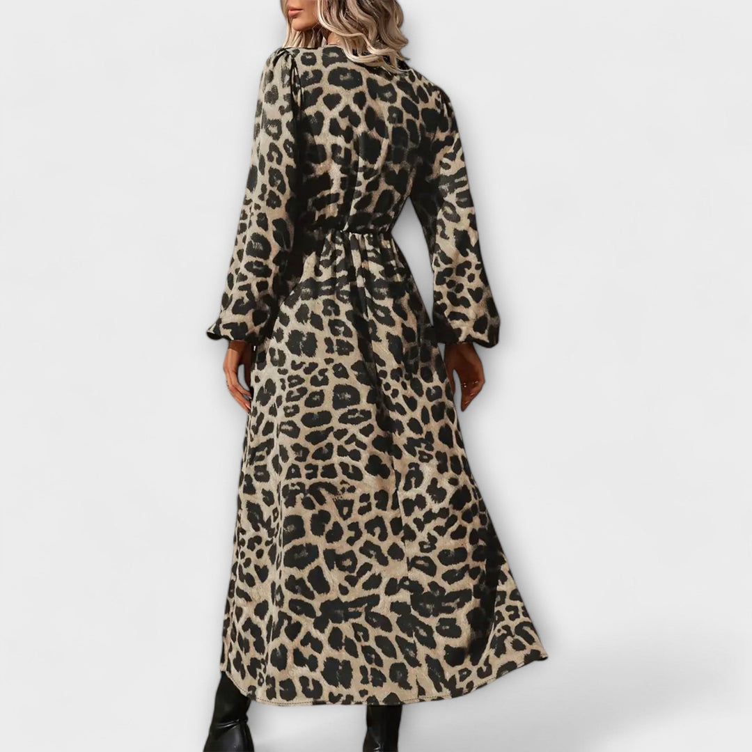 Natalie - Robe élégante à motif léopard