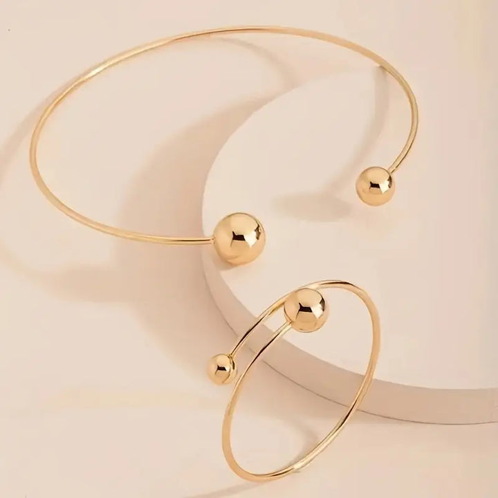Ensemble de Collier et Bracelet Minimaliste Lumineux