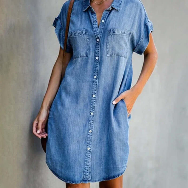 Rilu™ | Robe chemise boutonnée élégante et décontractée
