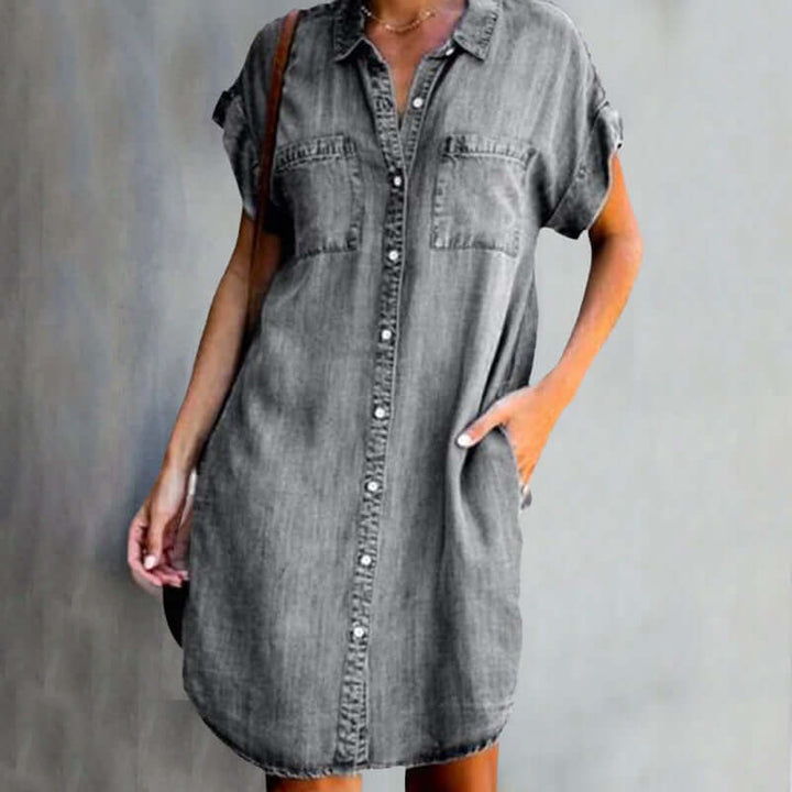 Rilu™ | Robe chemise boutonnée élégante et décontractée