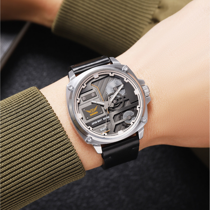 Montre Homme en Cuir Quartz™ - Olsen & Olsen