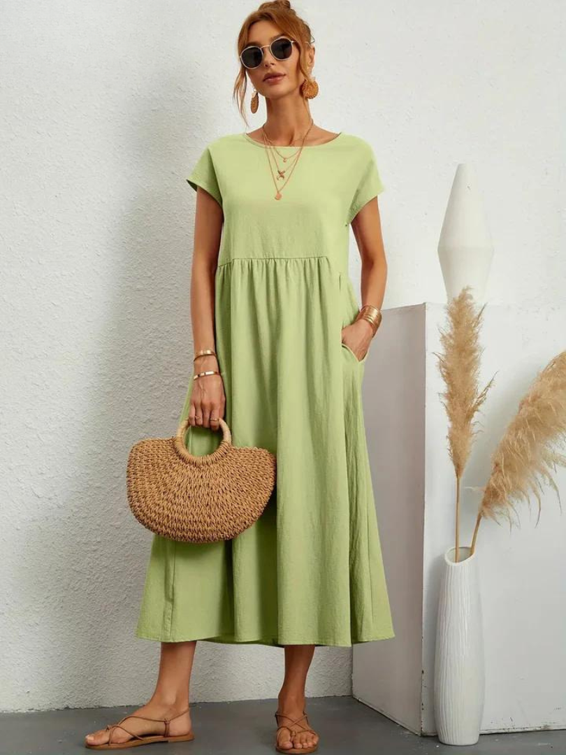 Giulia™ | Robe Essentielle Élégante en Coton et Lin