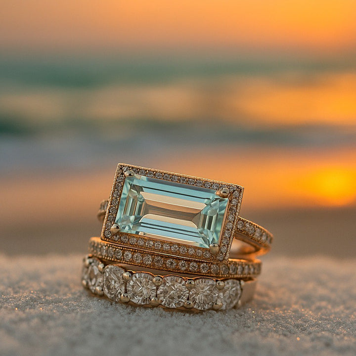 Marilys | Ensemble de Bagues de Mer en Verre