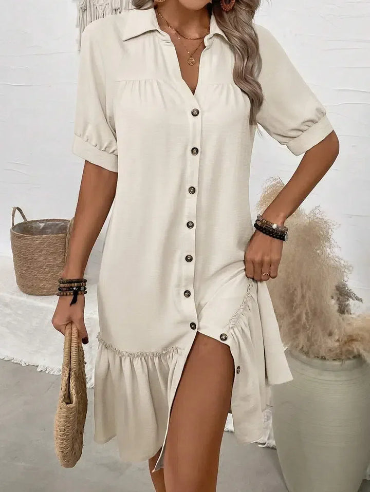 Kali™ | Robe Élégante A-Line avec Ourlet Volant