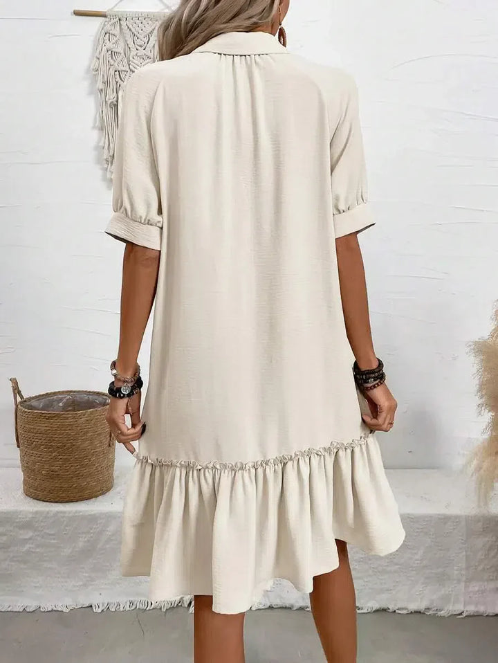 Kali™ | Robe Élégante A-Line avec Ourlet Volant