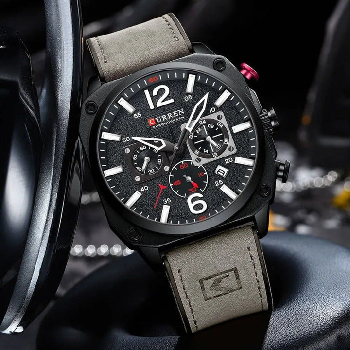 Montre Quartz en Cuir d'Affaires™ - Olsen & Olsen