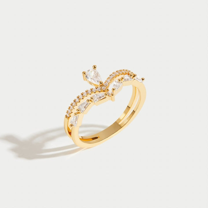 Aura - Bague en cristal élégante