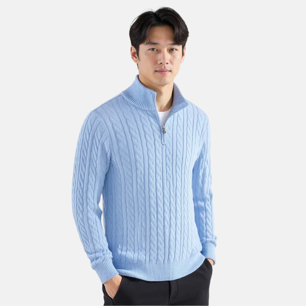Lorentis™ | Pull en tricot de luxe avec fermeture éclair moderne
