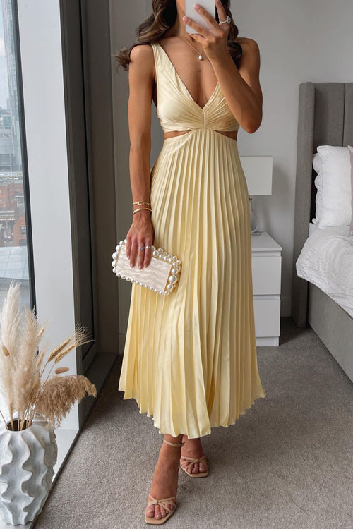 Elsa | Robe Maxidress Plissée Élégante
