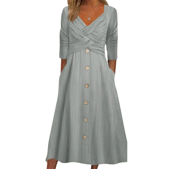 Ellas™ | Robe midi avec cache-ventre