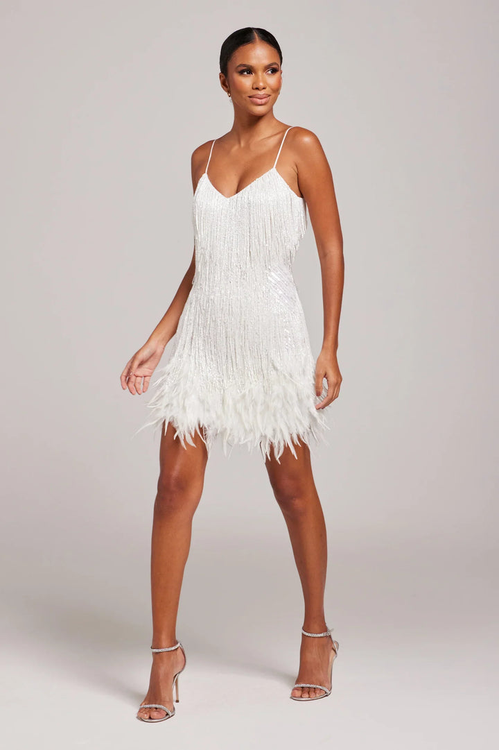 Lyras™ | Mini Robe Élégante avec Plumes