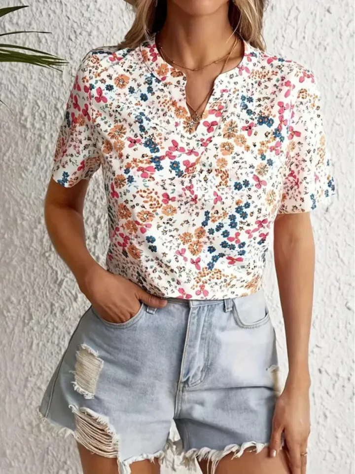 Elia™ | Blouse Boutonnée Élégance Florale