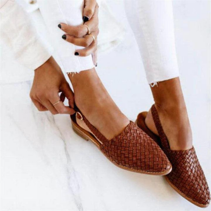 Sorea™ | Élégance et Confort en Slingback Intrecciato