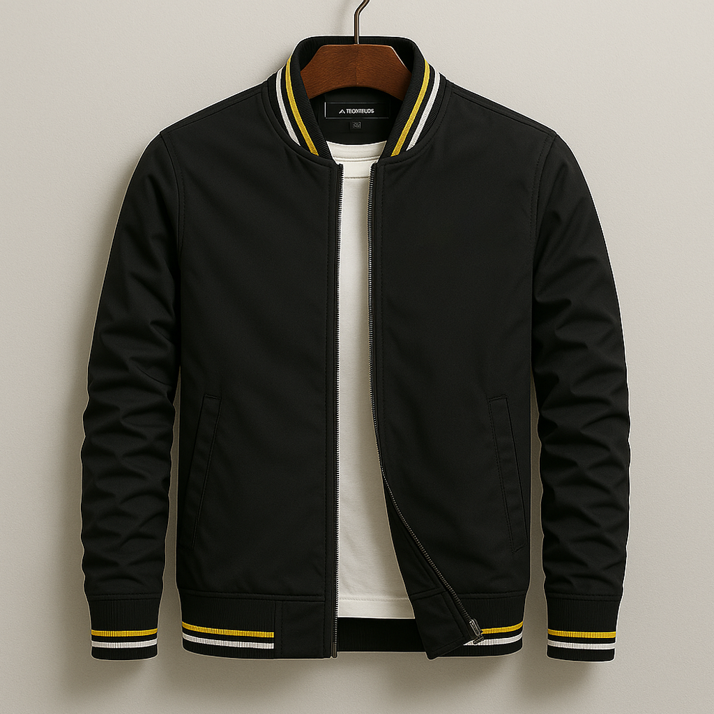 Monsieur™ | Blouson Bomber Élégant à Rayures Sportives