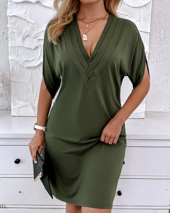Jeanne™ | Robe élégante à col en V