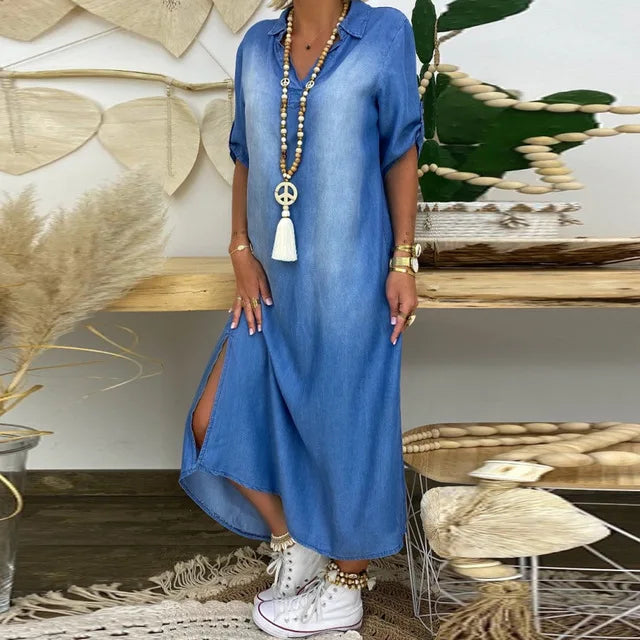 Levias™ | Robe longue en jean