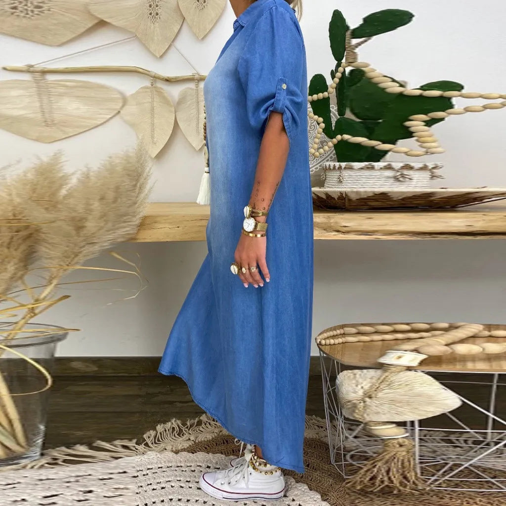 Levias™ | Robe longue en jean