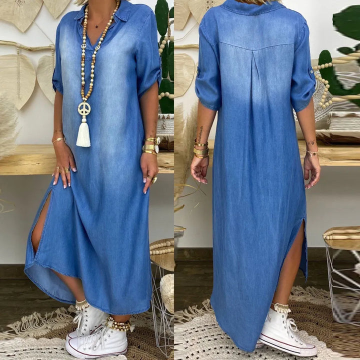 Levias™ | Robe longue en jean