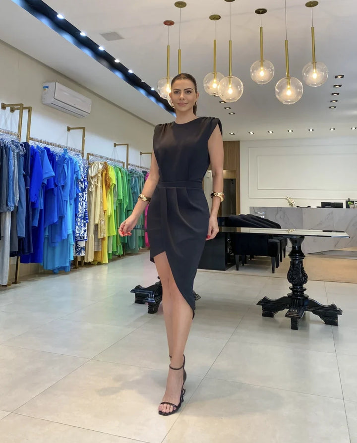 Kaan™ | Robe Élégante Décontractée avec Fente Asymétrique