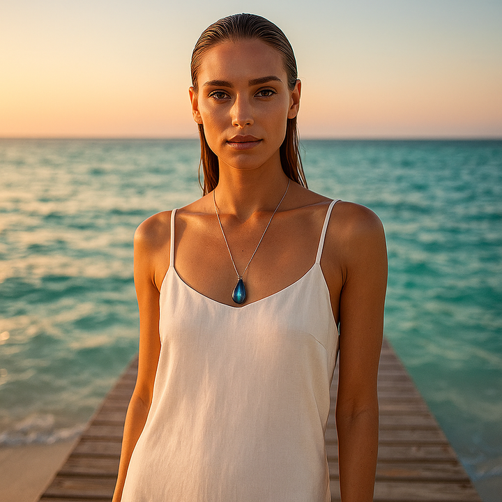 Lacrima del Mare | Collier en labradorite