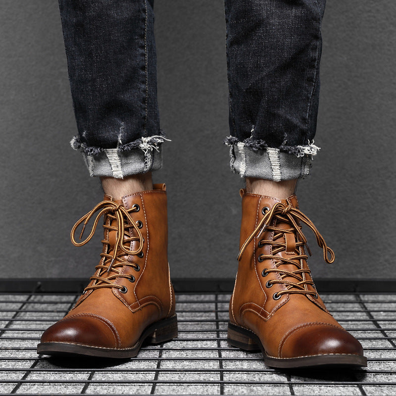 Elyvora™ | Bottes Élégantes en Cuir pour Homme