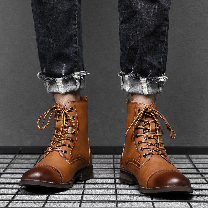 Elyvora™ | Bottes Élégantes en Cuir pour Homme