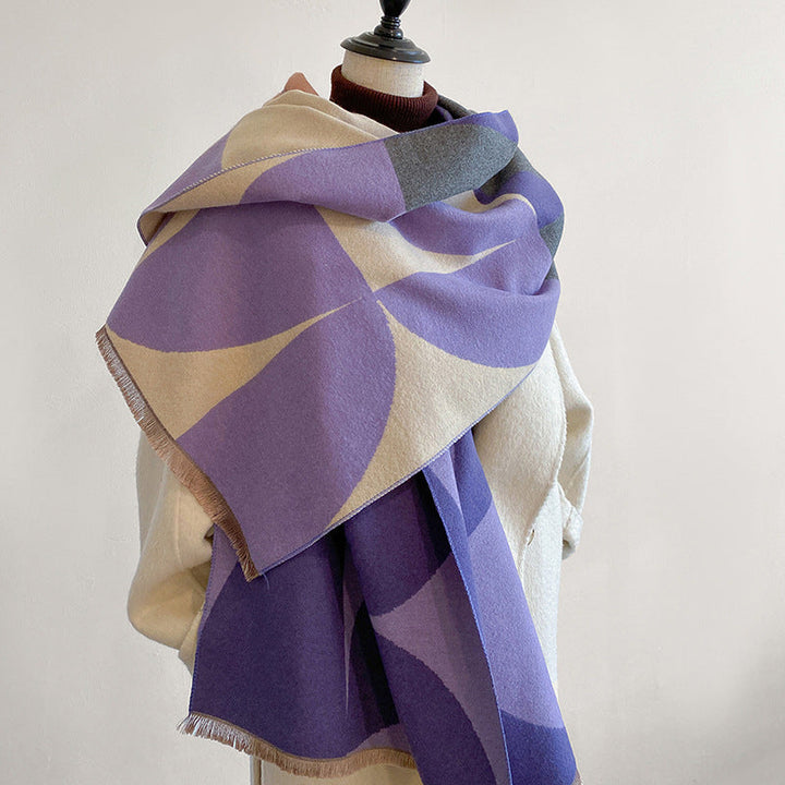 Aelvoria™ | Écharpe chaude à motifs géométriques