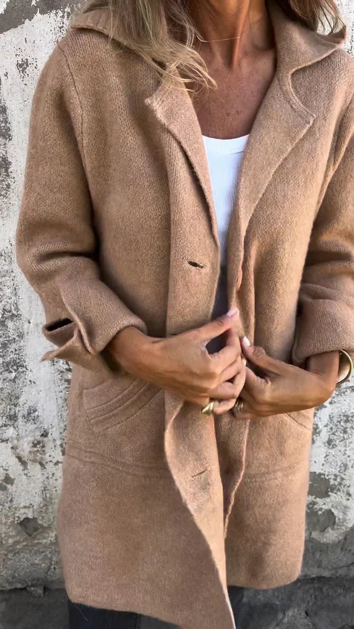 Teni™ | Manteau Long Casual Élégant avec Poches Pratiques
