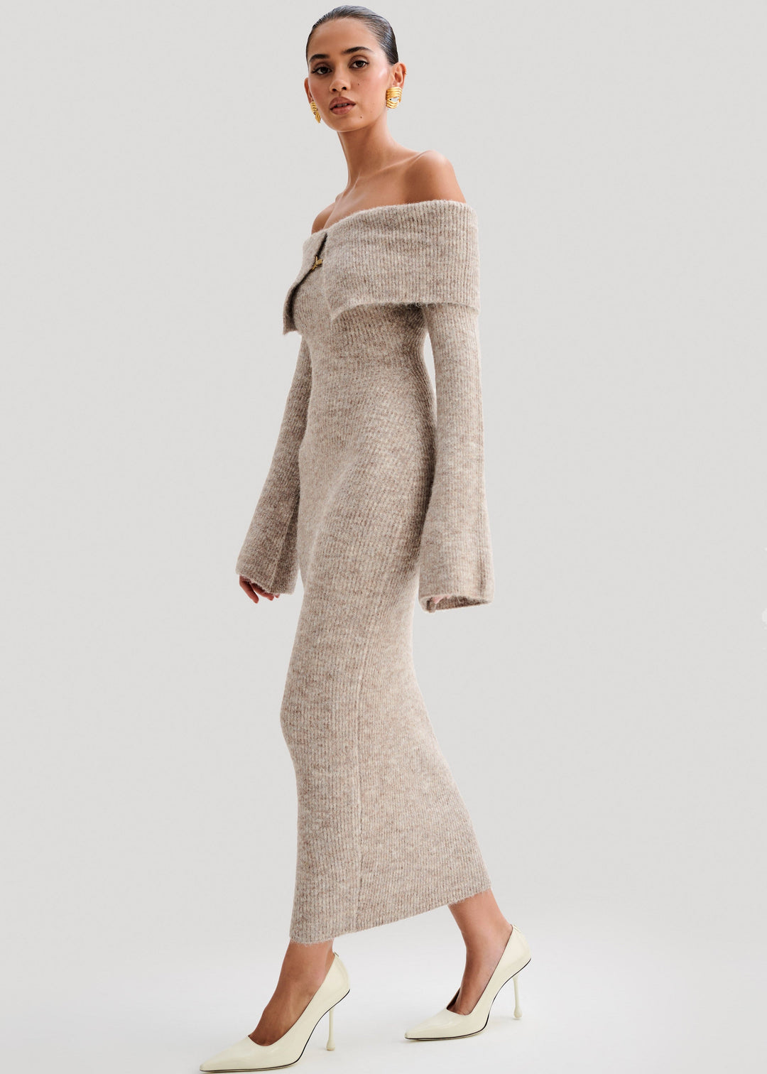 Sophie™ | Robe Midi Épaules Dénudées Élégante